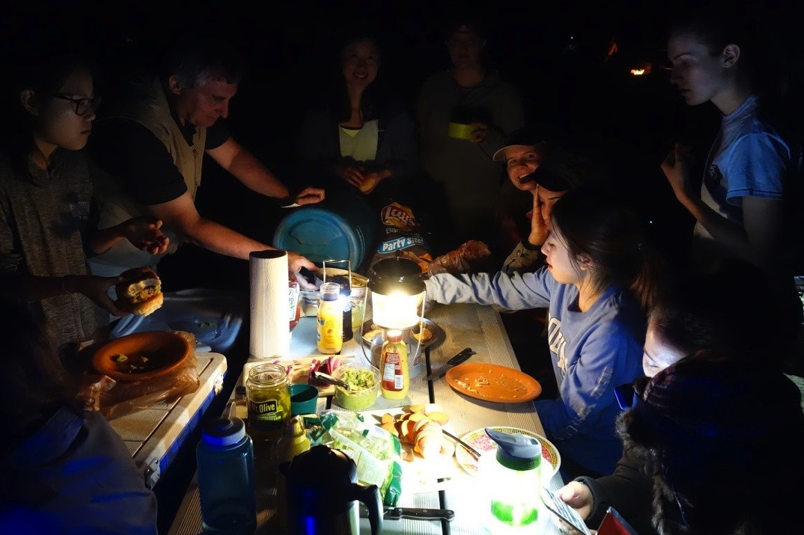 Preparing dinner at Furnace Creek  (2016, courtesy Justin Strauss)