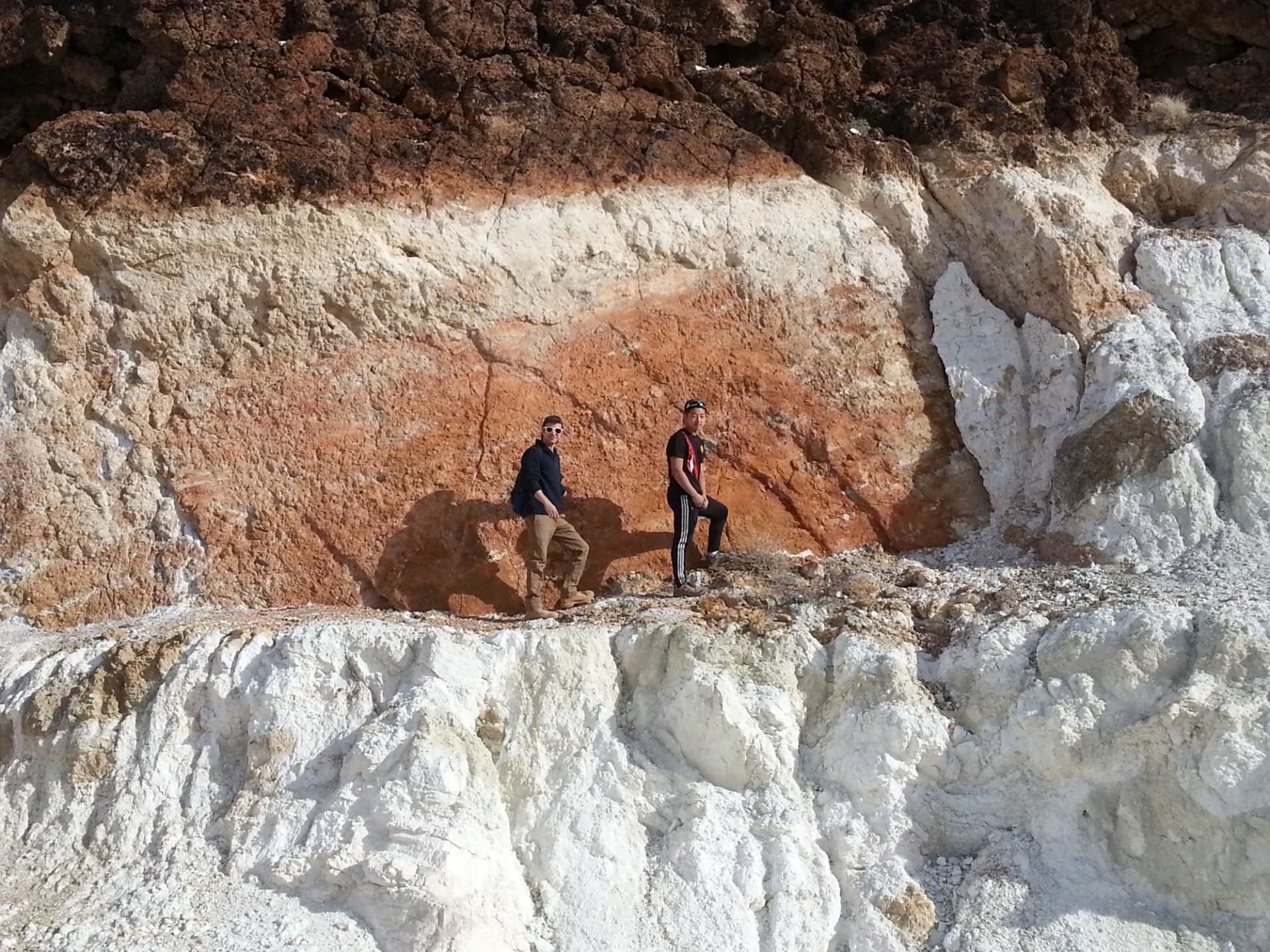 Detail of an exposed oblique-slip fault in the Alexander Hills (2014, courtesy Mounir Ennenbach)