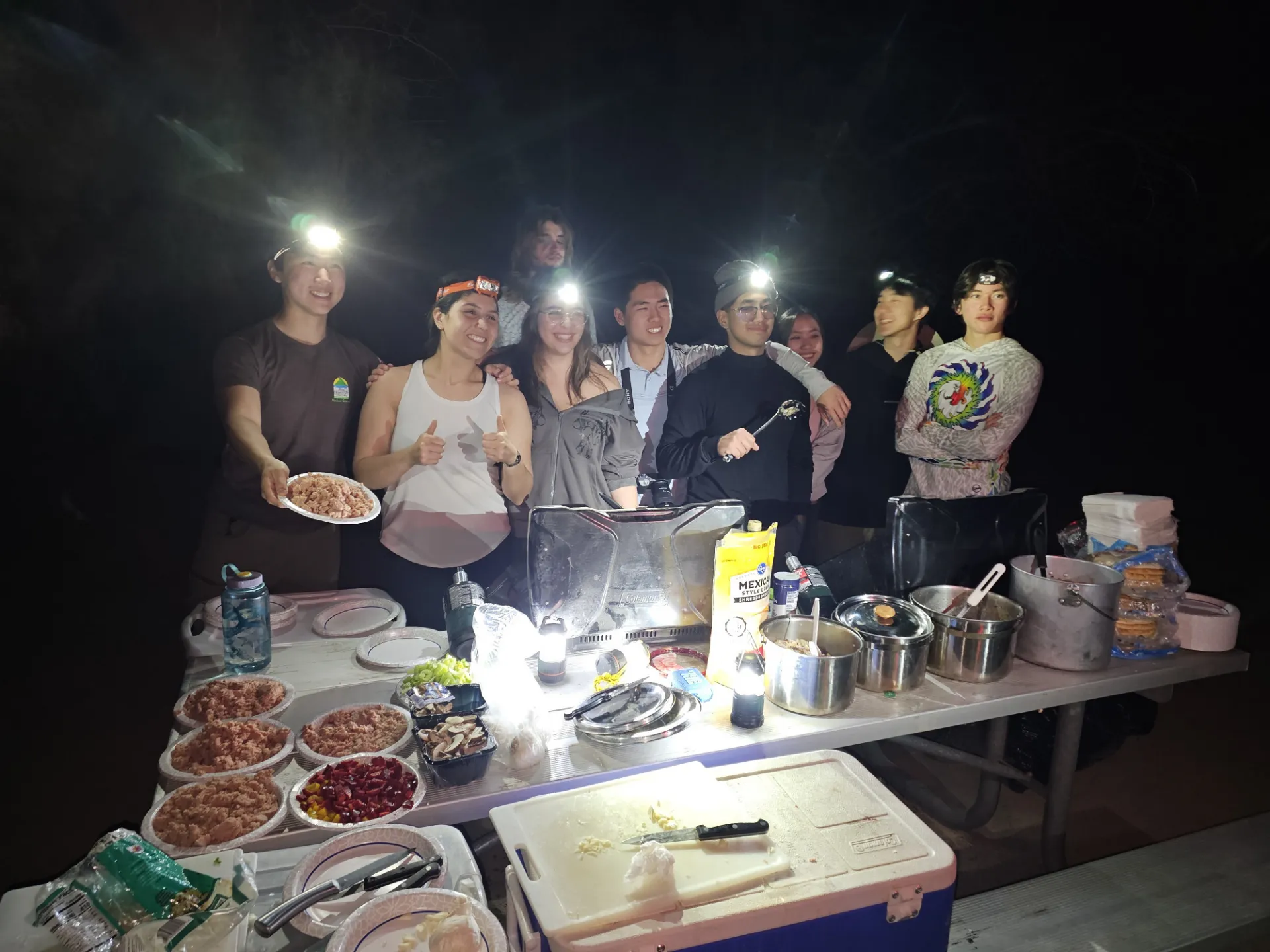 Proud cooking team! 😊 Dinner at Furnace Creek campsite (2025)