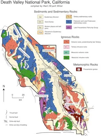 Geologic Map of Death Valley National Park (http://marlimillerphoto.com/DEVAmap.html)