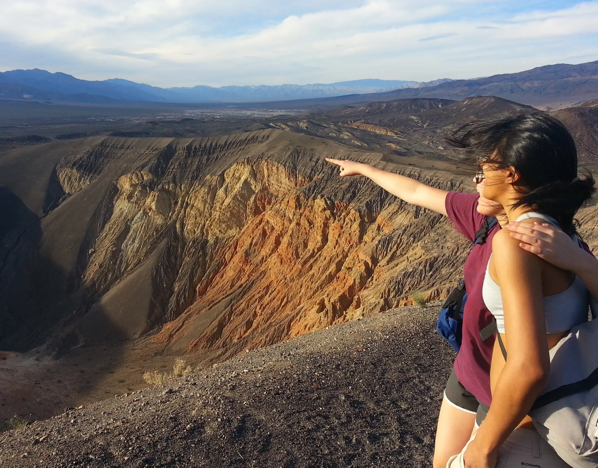 On the rim of Ubehebe Crater (2015, courtesy Christy Jenkins