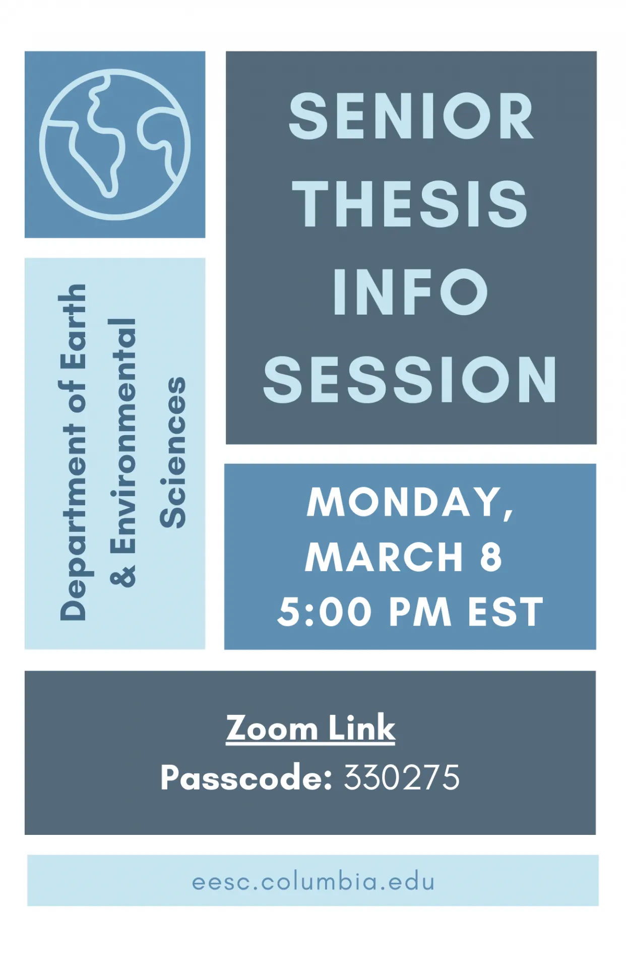 Senior Thesis Info Session Flyer 