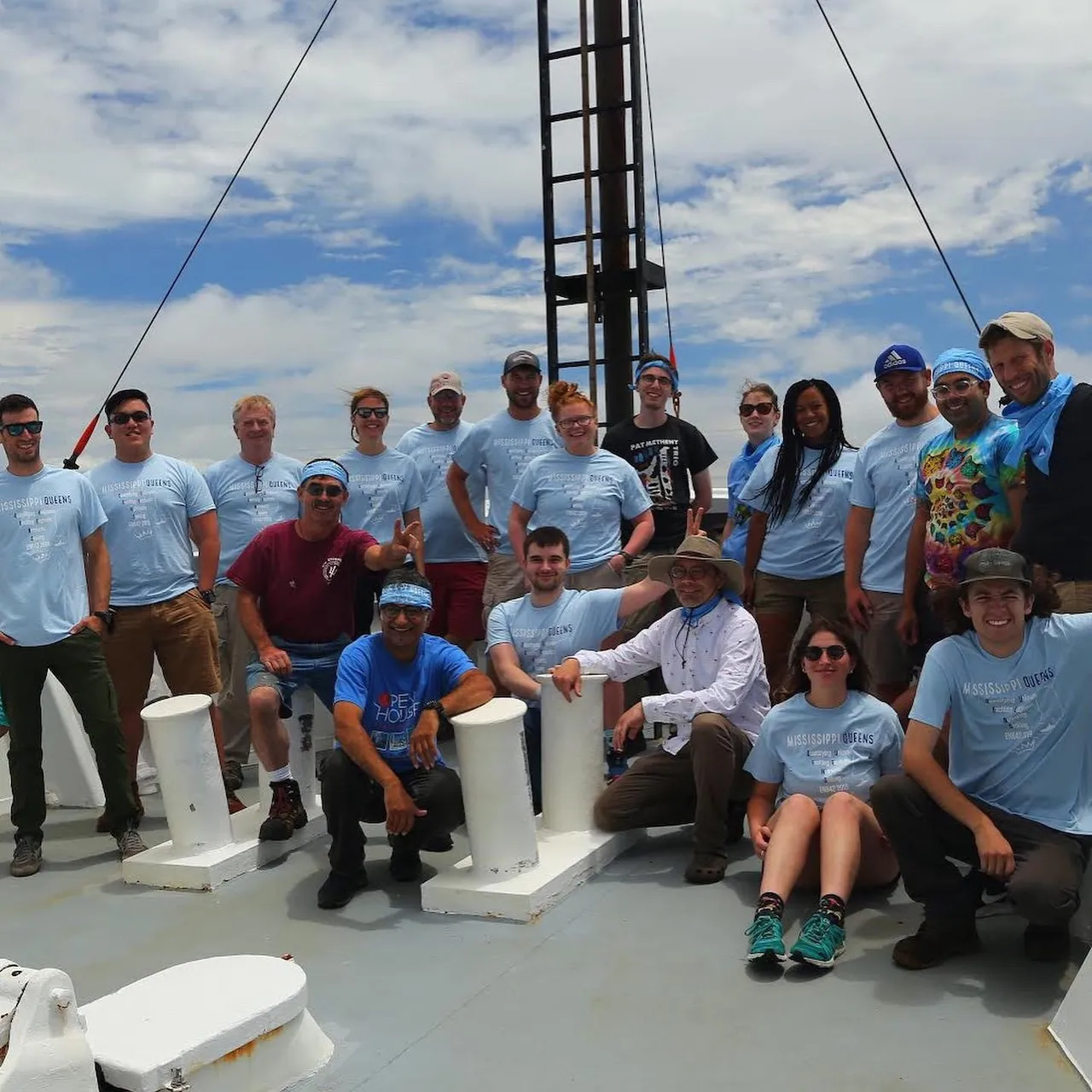 Student participating in research cruise