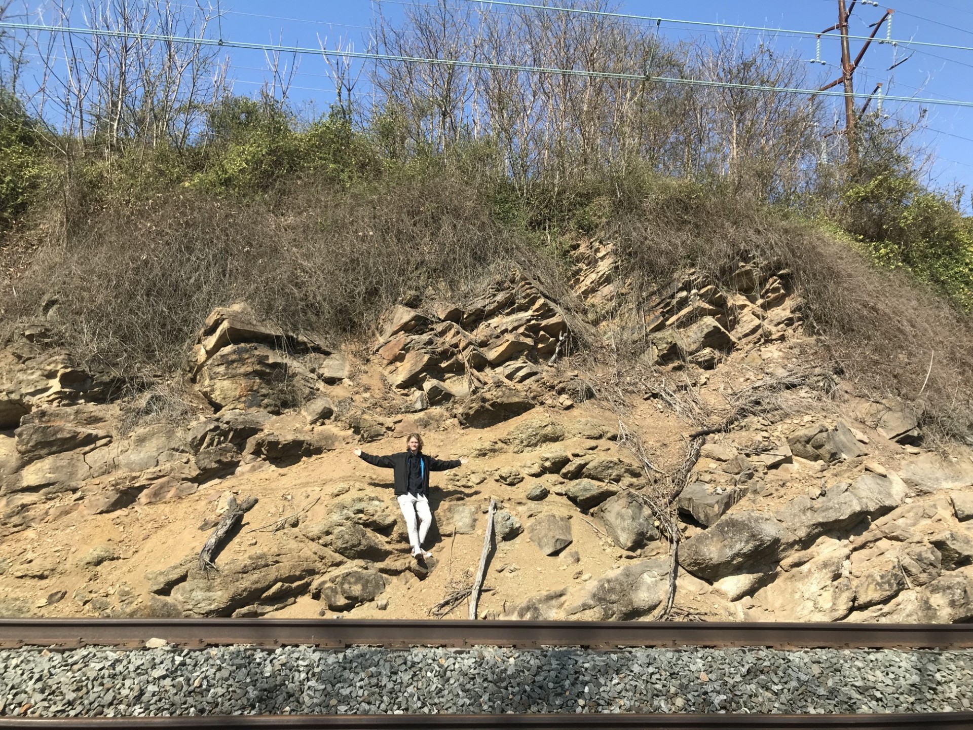 Student in the field 